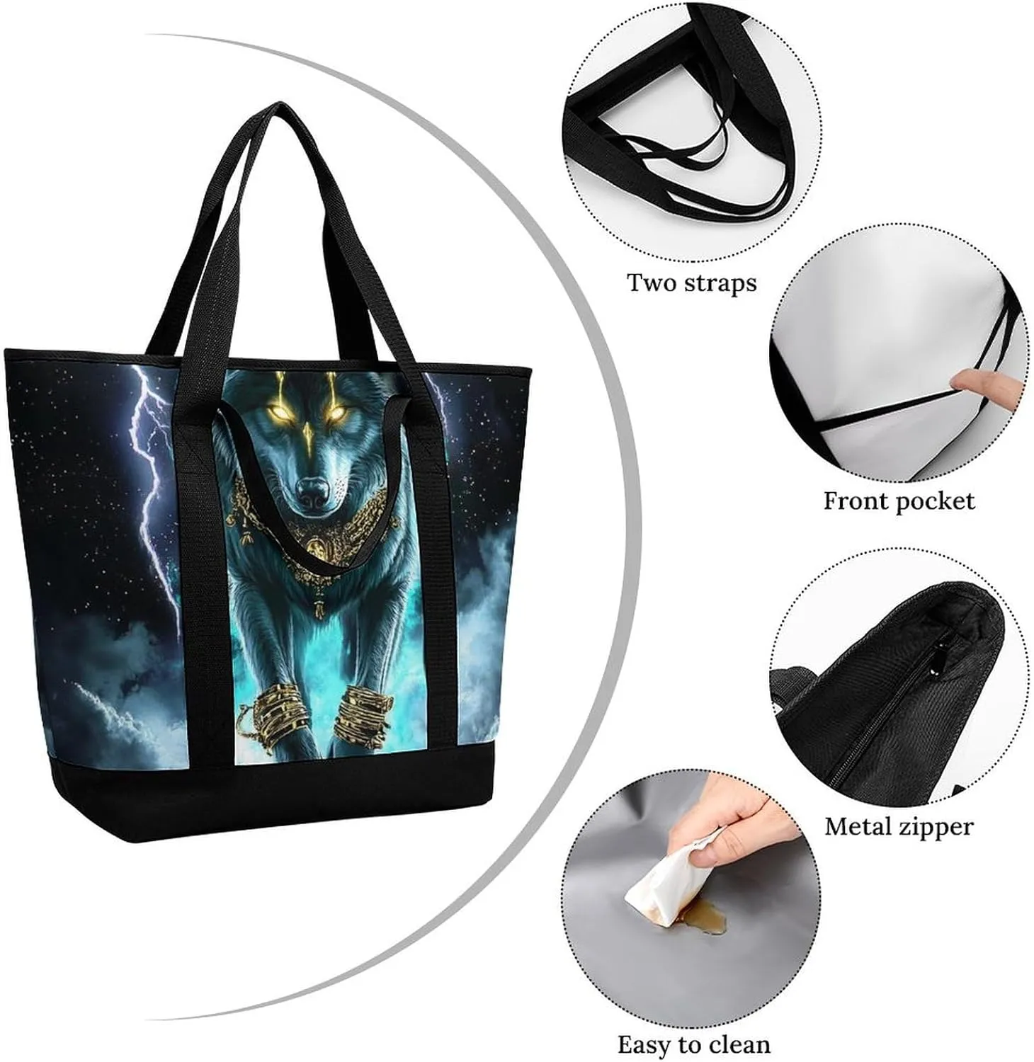 Fashionable Commuter Tote Bag Large Insulated Work Handbag