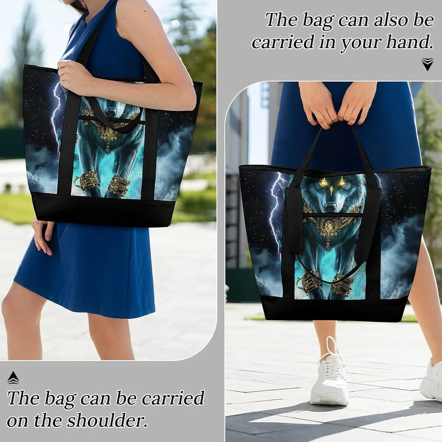 Fashionable Commuter Tote Bag Large Insulated Work Handbag