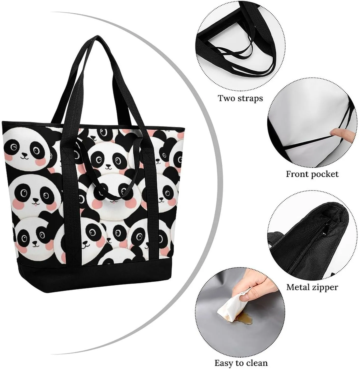 Fashionable Commuter Tote Bag Large Insulated Work Handbag