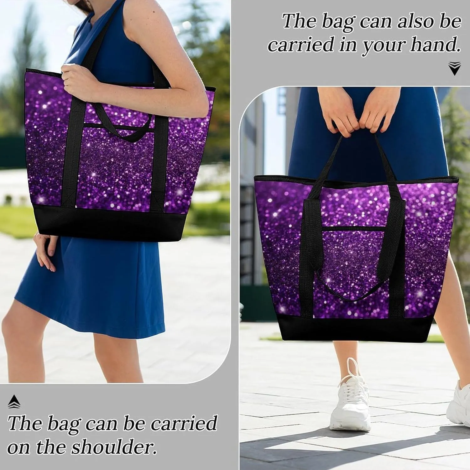Fashionable Commuter Tote Bag Large Insulated Work Handbag