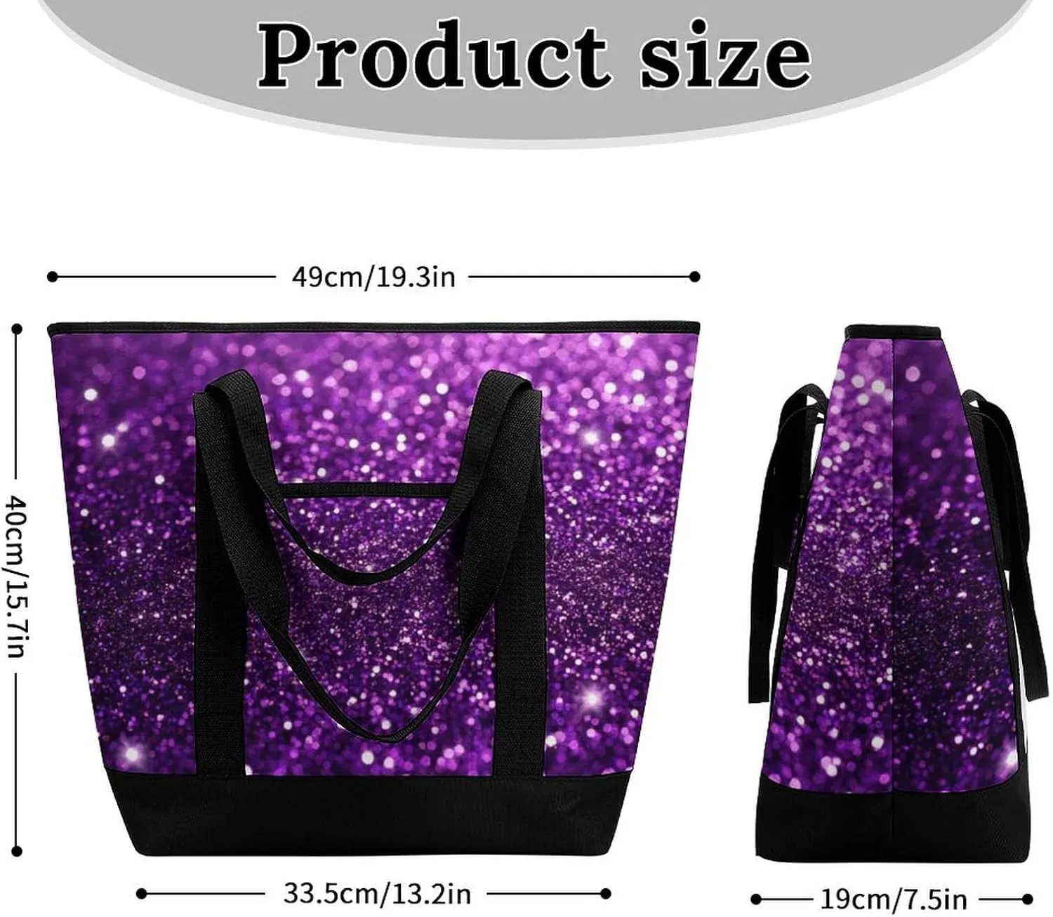 Fashionable Commuter Tote Bag Large Insulated Work Handbag