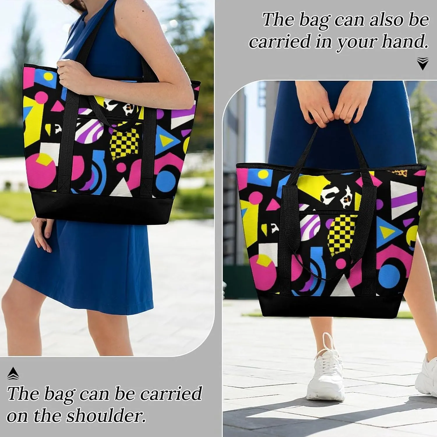 Fashionable Commuter Tote Bag Large Insulated Work Handbag