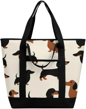 Fashionable Commuter Tote Bag Large Insulated Work Handbag