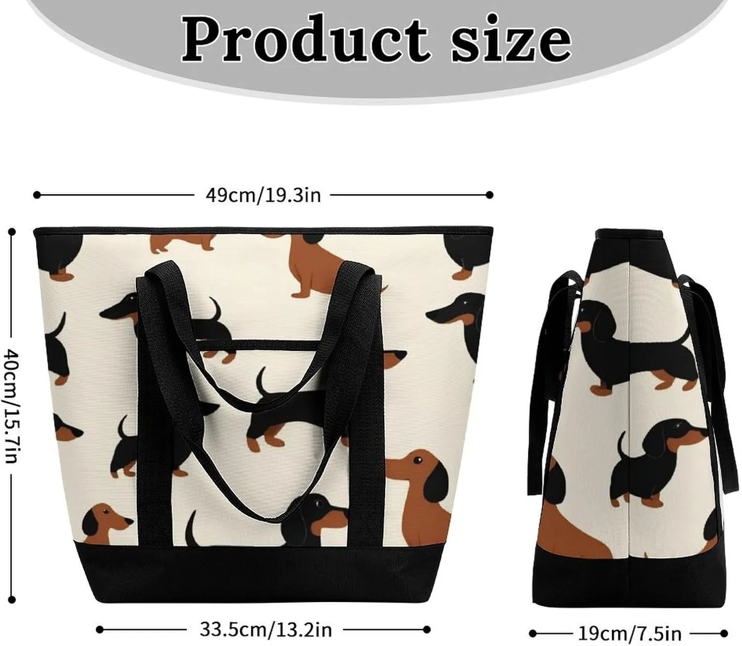 Fashionable Commuter Tote Bag Large Insulated Work Handbag