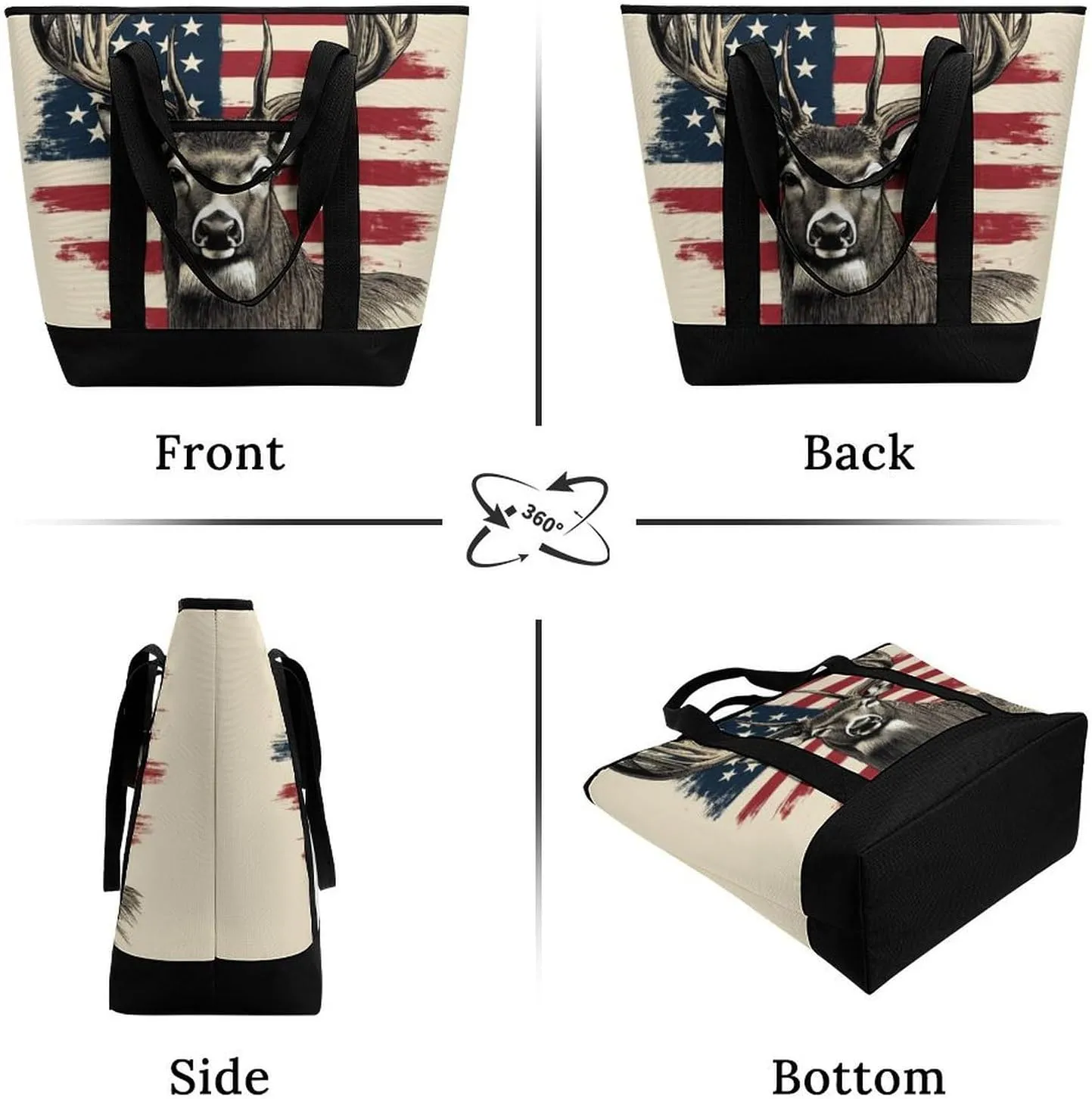 Fashionable Commuter Tote Bag Large Insulated Work Handbag