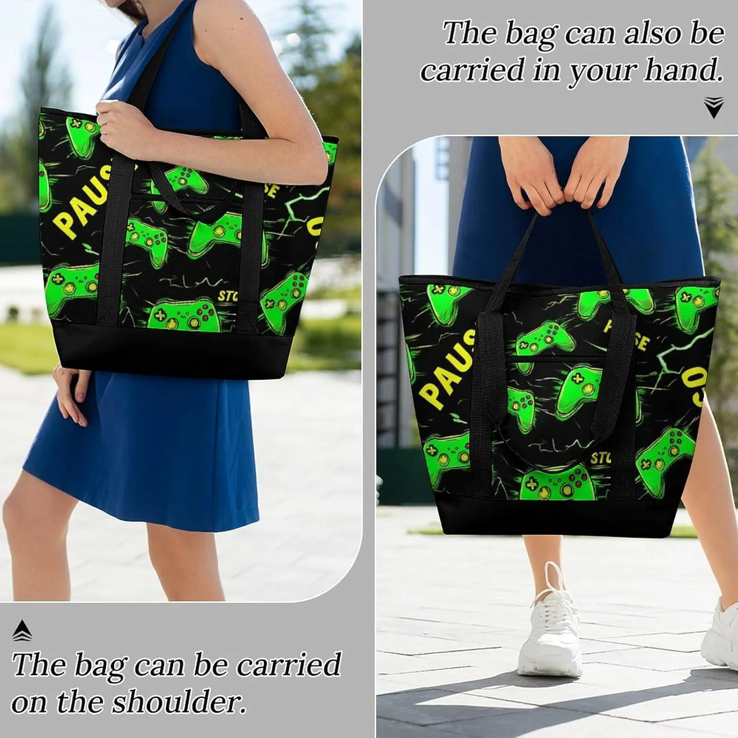 Fashionable Commuter Tote Bag Large Insulated Work Handbag