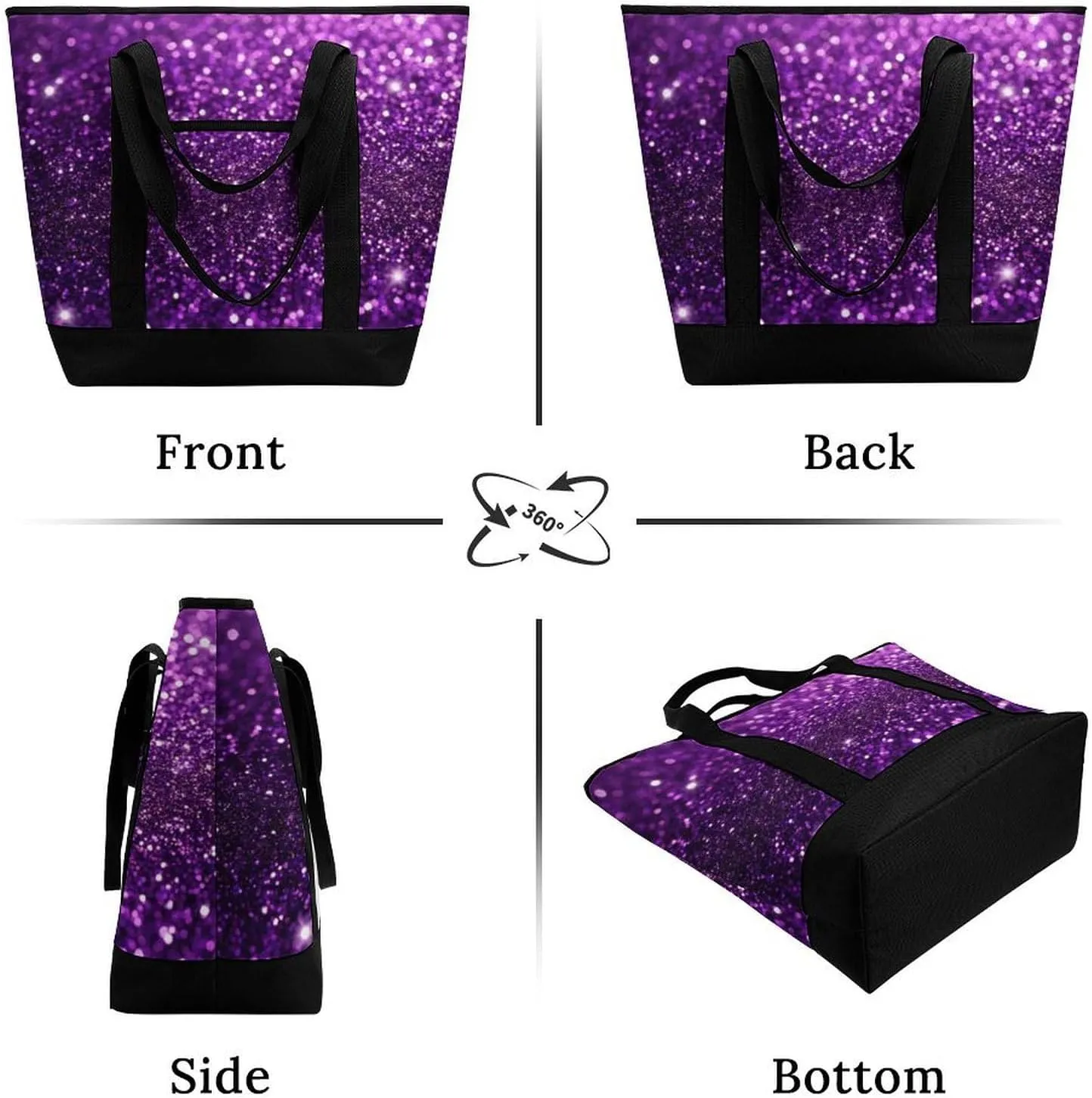 Fashionable Commuter Tote Bag Large Insulated Work Handbag
