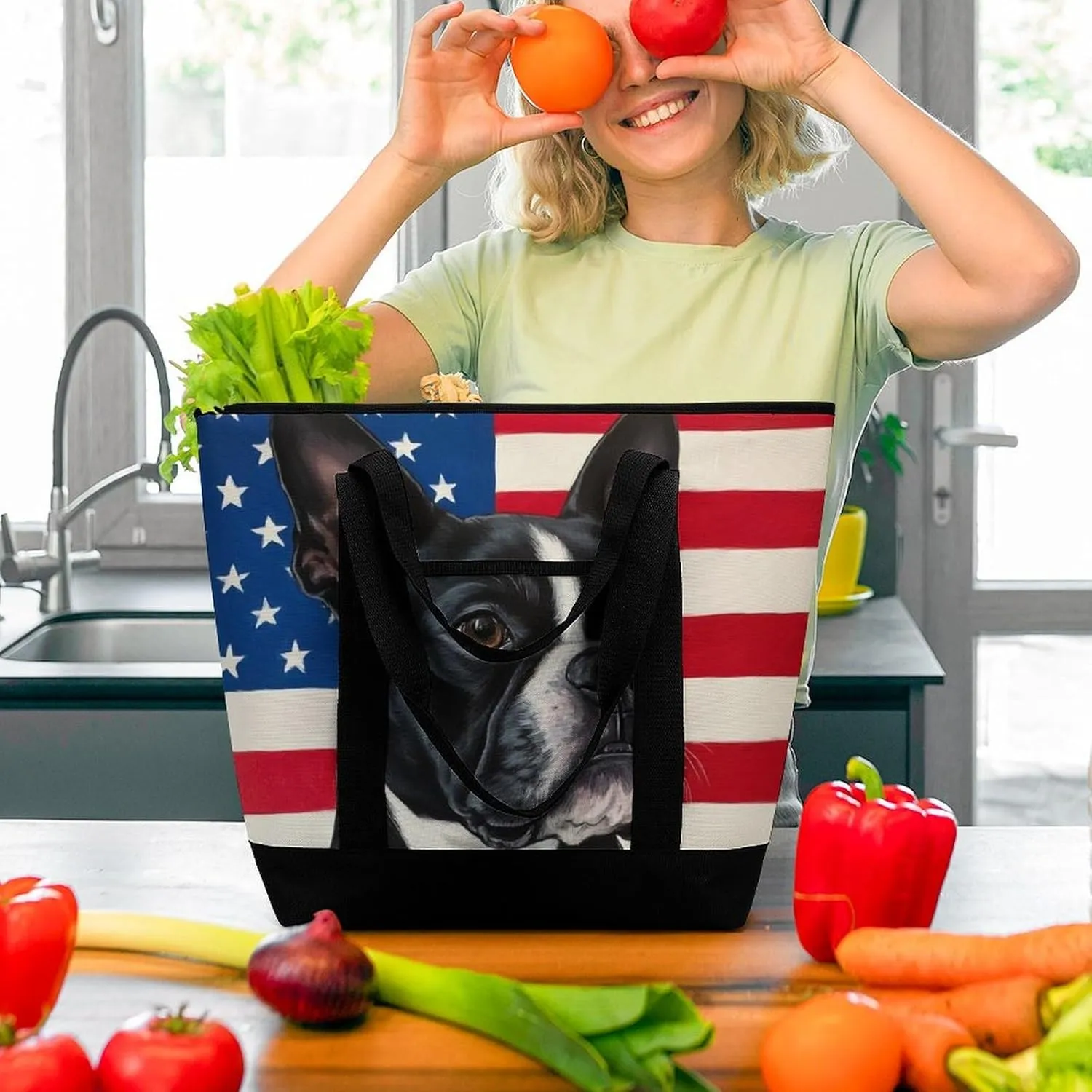 Fashionable Commuter Tote Bag Large Insulated Work Handbag
