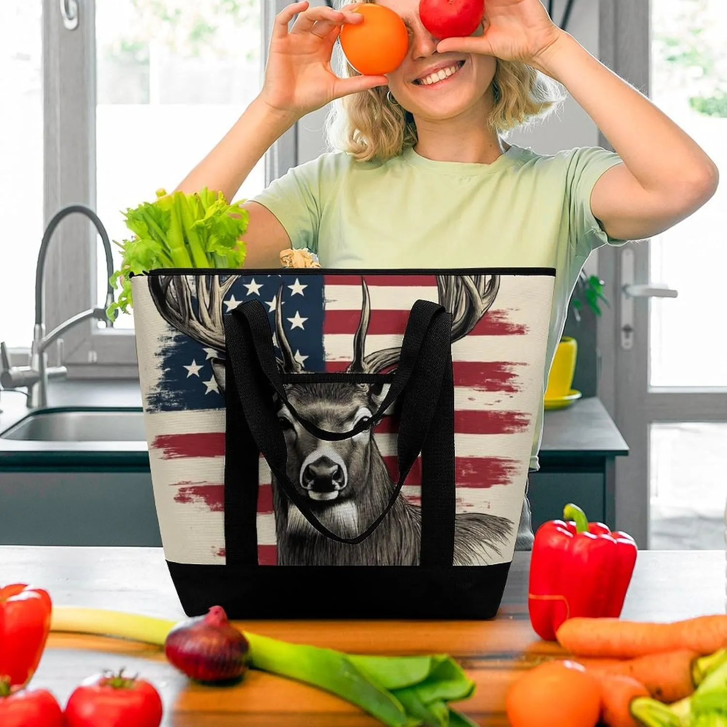 Fashionable Commuter Tote Bag Large Insulated Work Handbag