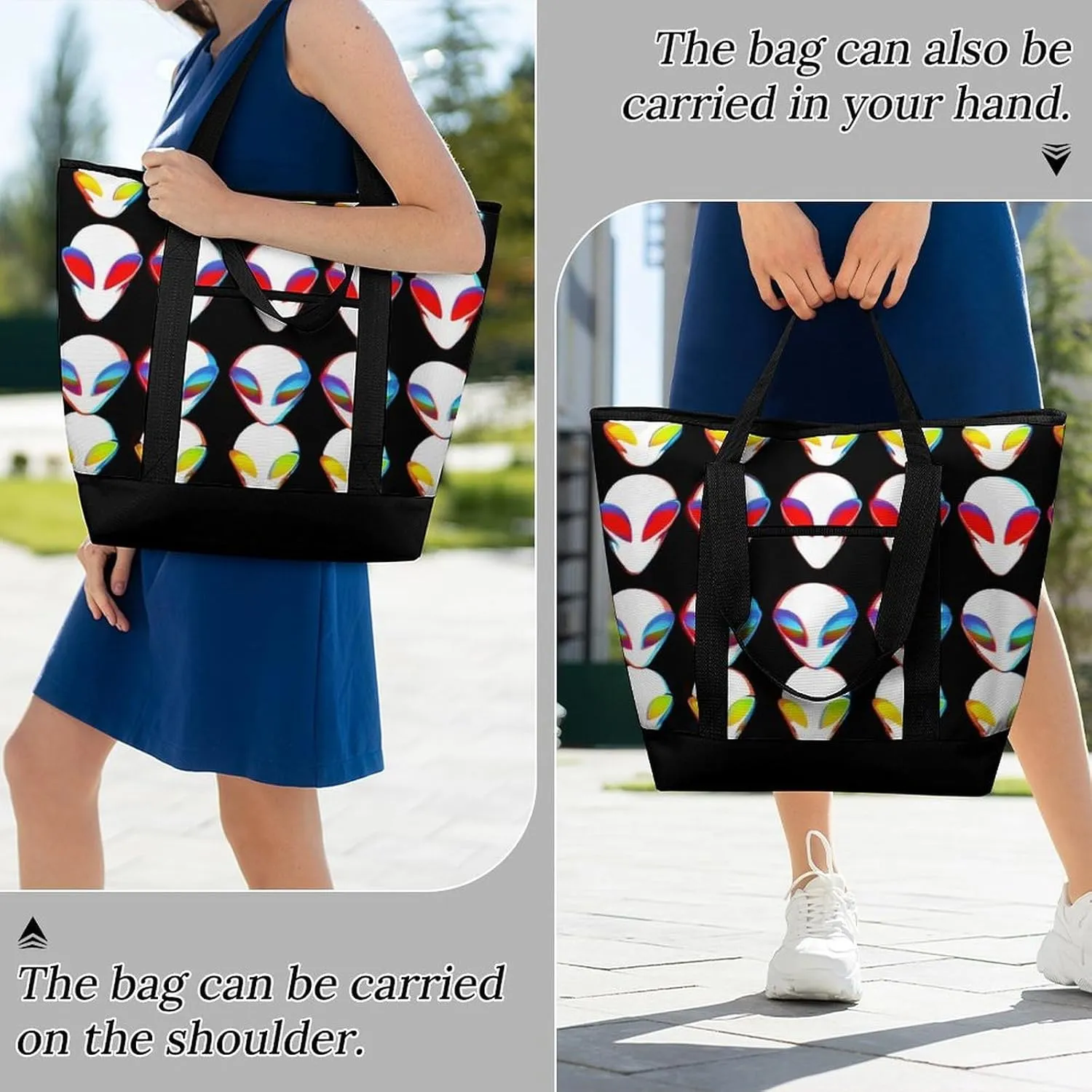 Fashionable Commuter Tote Bag Large Insulated Work Handbag