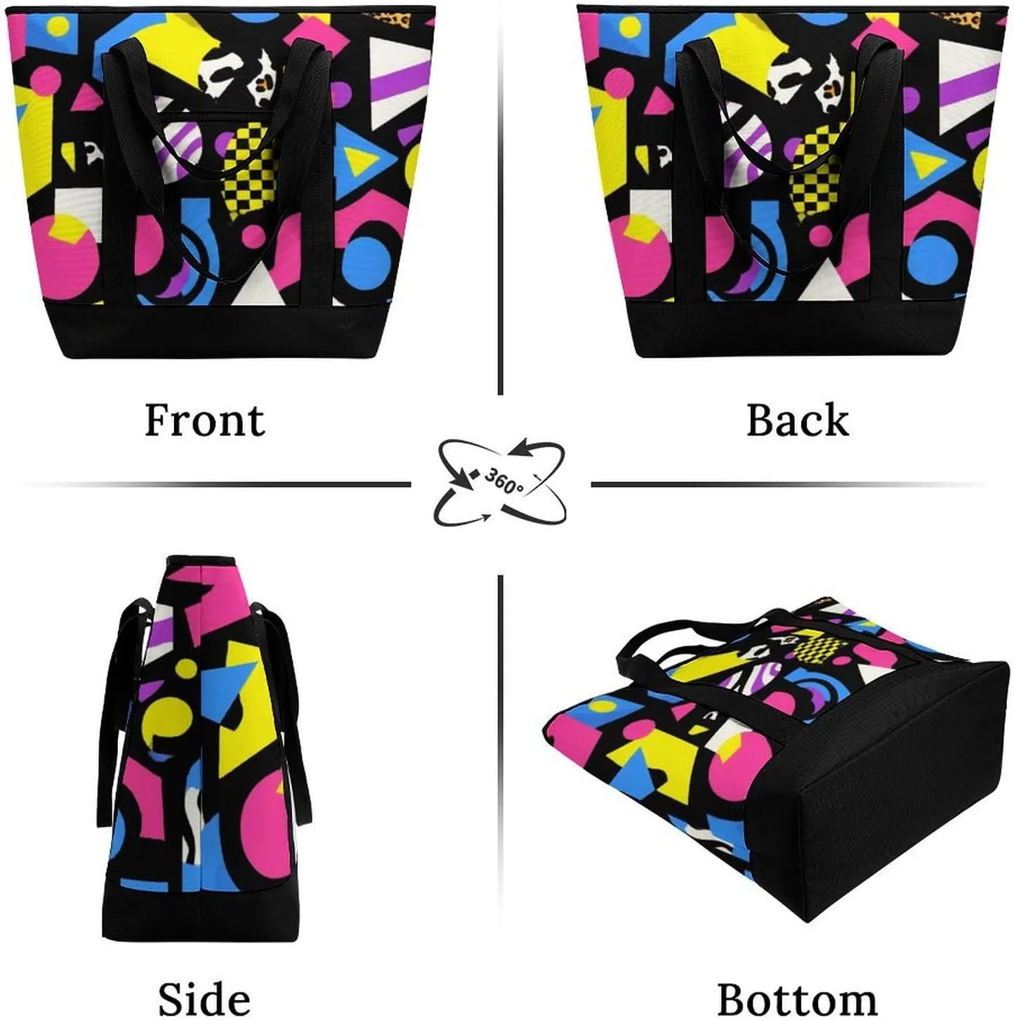 Fashionable Commuter Tote Bag Large Insulated Work Handbag