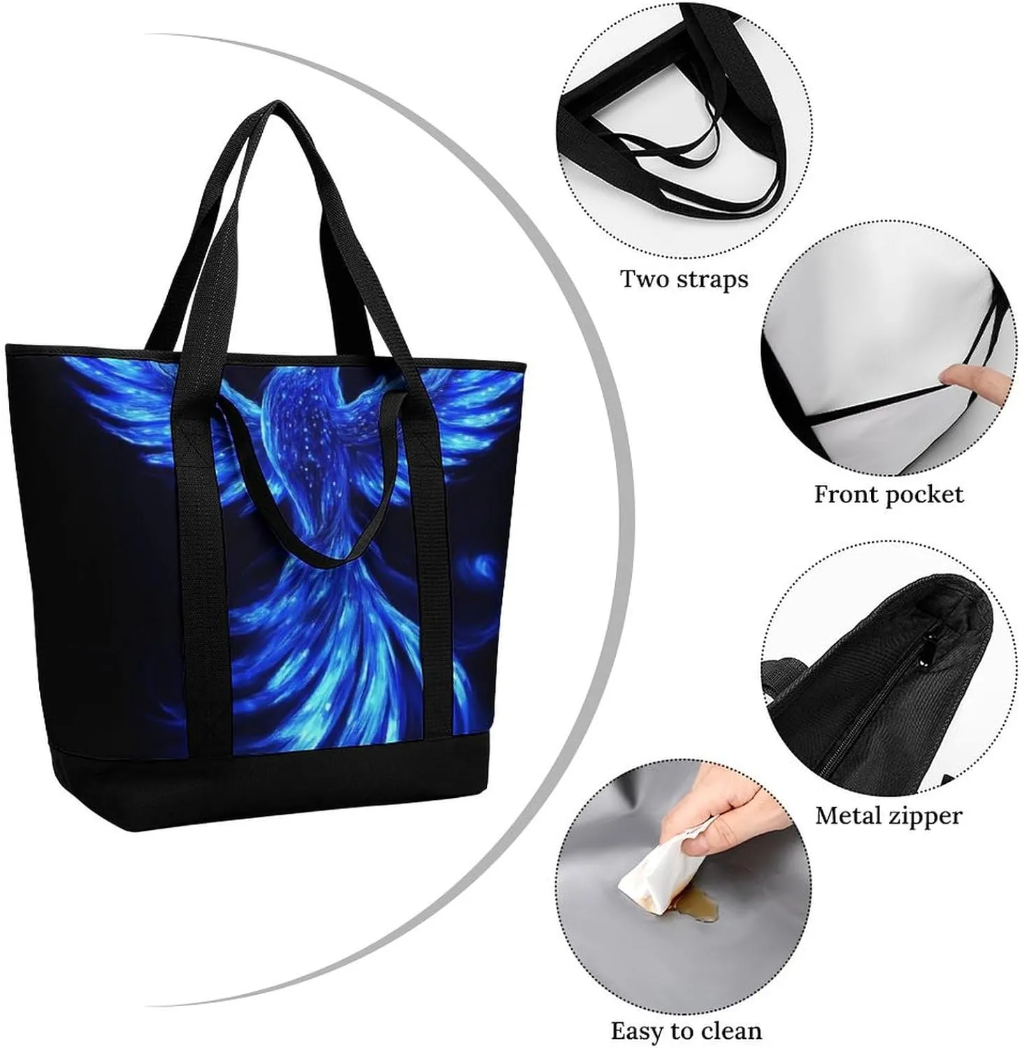 Fashionable Commuter Tote Bag Large Insulated Work Handbag