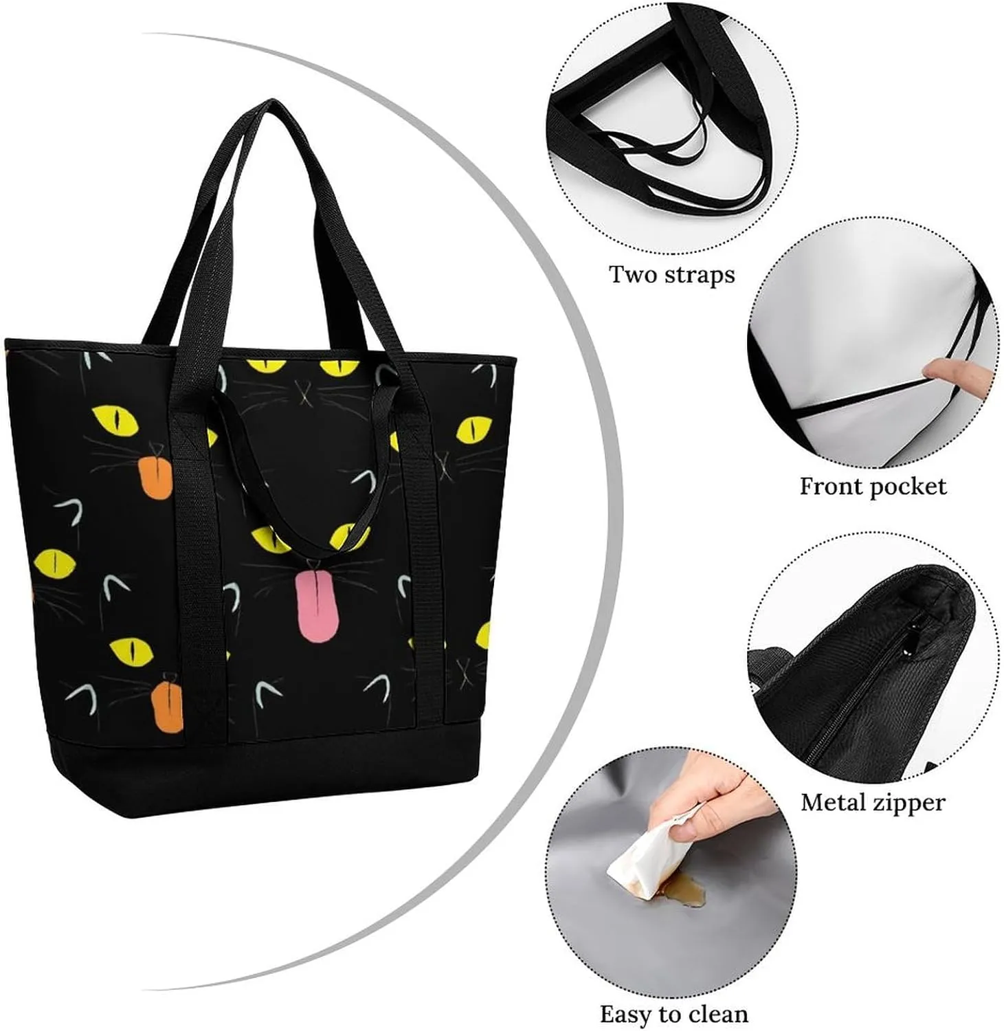 Fashionable Commuter Tote Bag Large Insulated Work Handbag