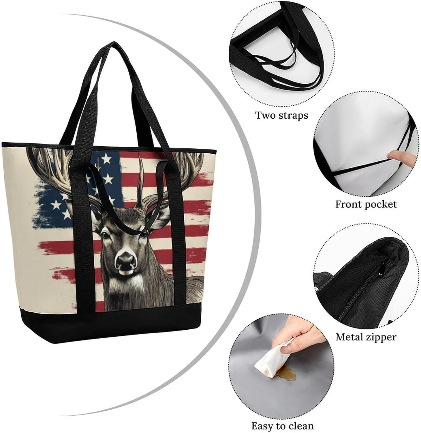 Fashionable Commuter Tote Bag Large Insulated Work Handbag