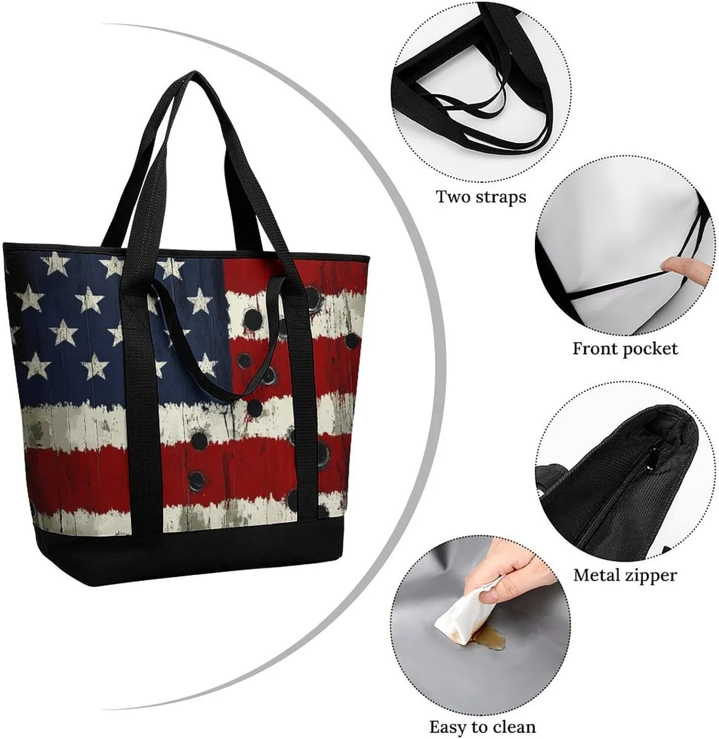 Fashionable Commuter Tote Bag Large Insulated Work Handbag