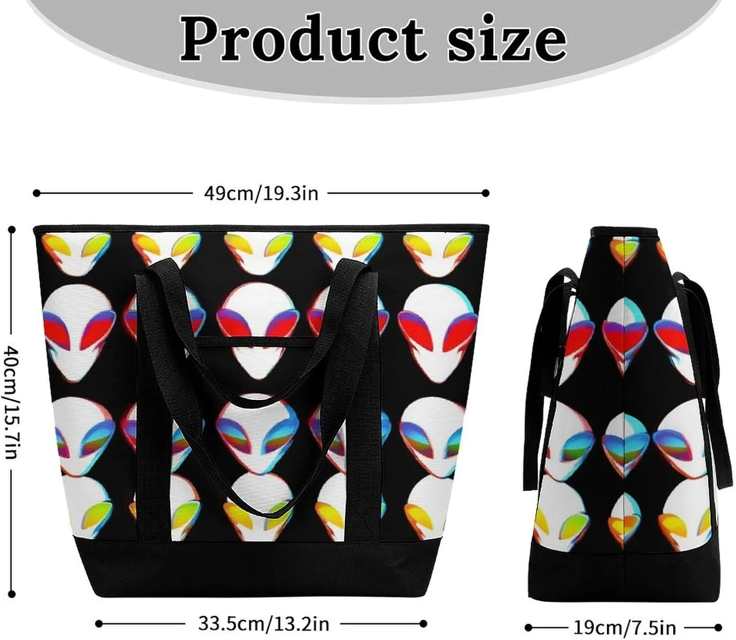 Fashionable Commuter Tote Bag Large Insulated Work Handbag