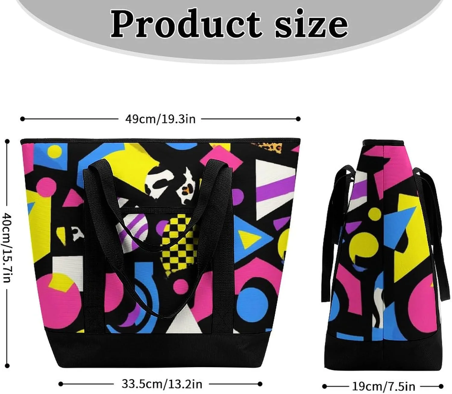 Fashionable Commuter Tote Bag Large Insulated Work Handbag