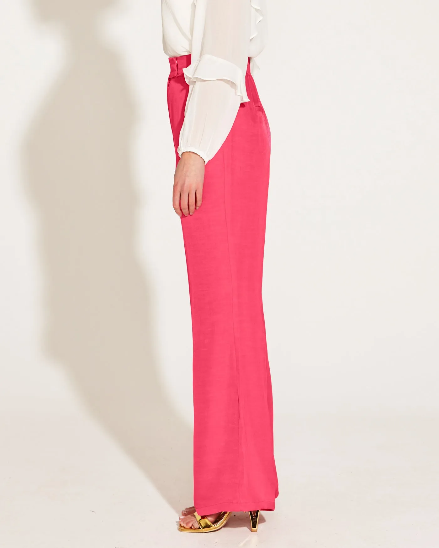 Fate   Becker One and Only High Waisted Flared Pant 17023PWFA - Hot Pink