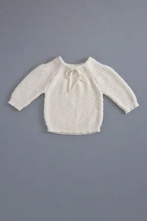 Flora and Henri Wool Silk Drawstring Sweater