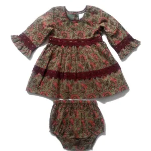 Floral Lace Shift Dress & Diaper Cover