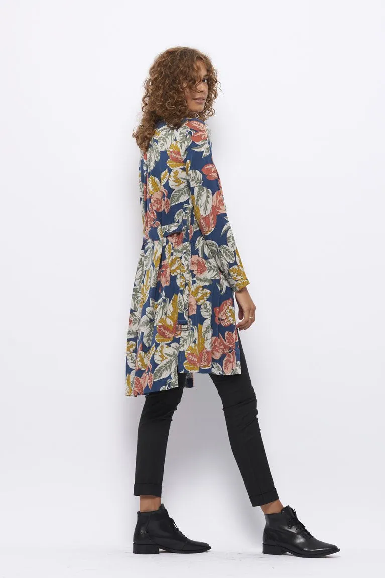 Froks Wrap Cardigan Kjole / Summer leaves Oeko-tex