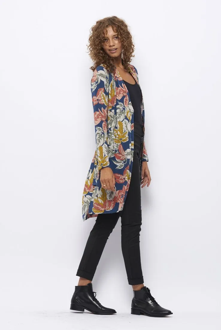 Froks Wrap Cardigan Kjole / Summer leaves Oeko-tex