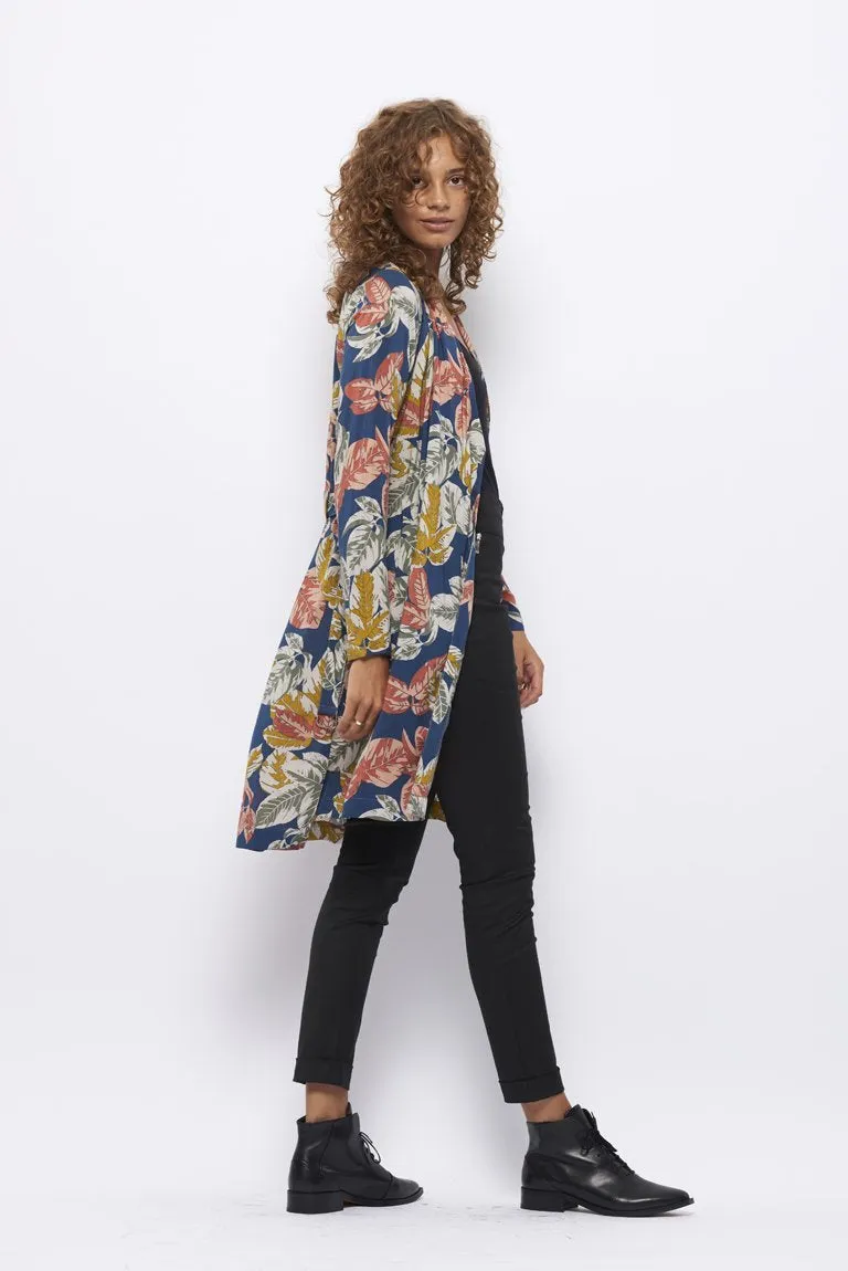 Froks Wrap Cardigan Kjole / Summer leaves Oeko-tex