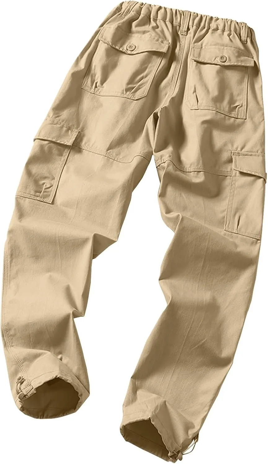 GOFULY Cargo Pants for Men Ripstop Stretch Baggy Sweatpants with Pockets Slim Fit Pants Big and Tall Pants Workout Joggers