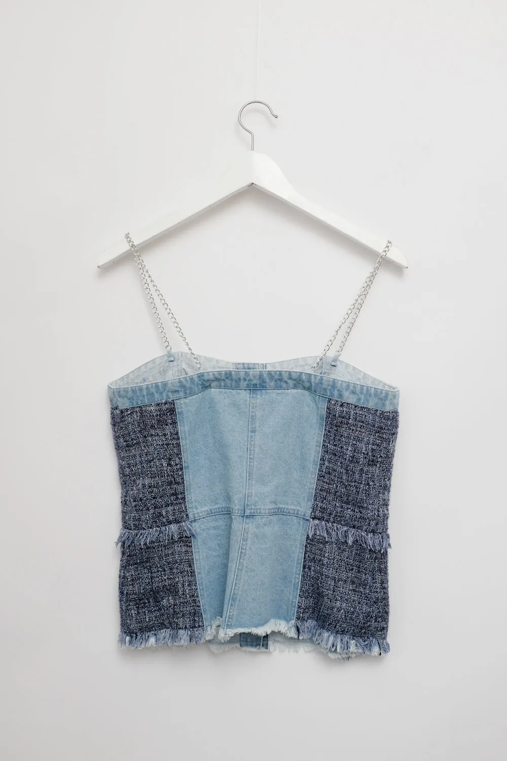 GUESS DENIM CORSAGE TOP