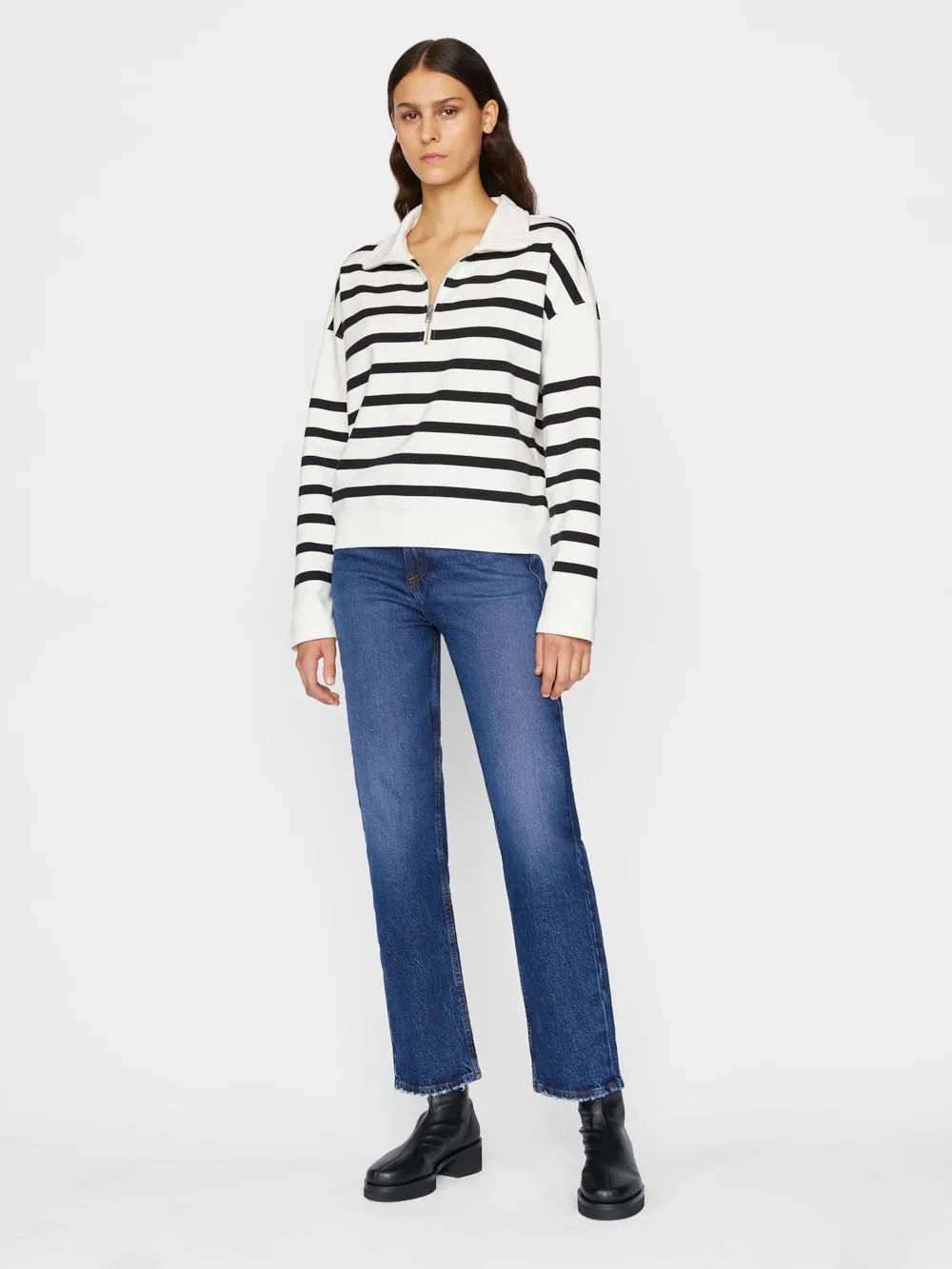 Half Zip Pullover Off White