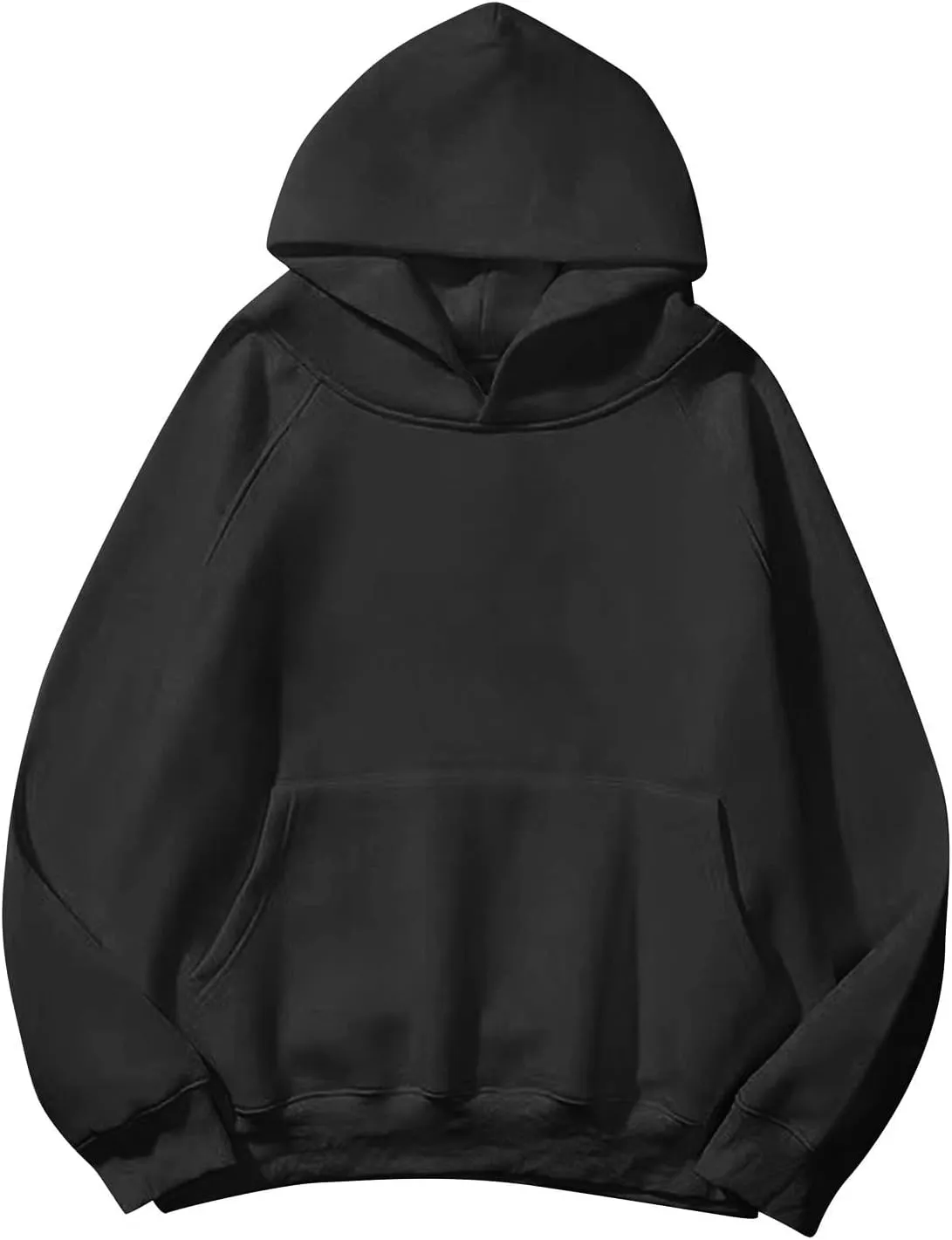 Hoodies for Women Oversized Fleece Long Sleeve Basic Sweatshirts Pullover Sweatershirt Fall Outfits with Pocket