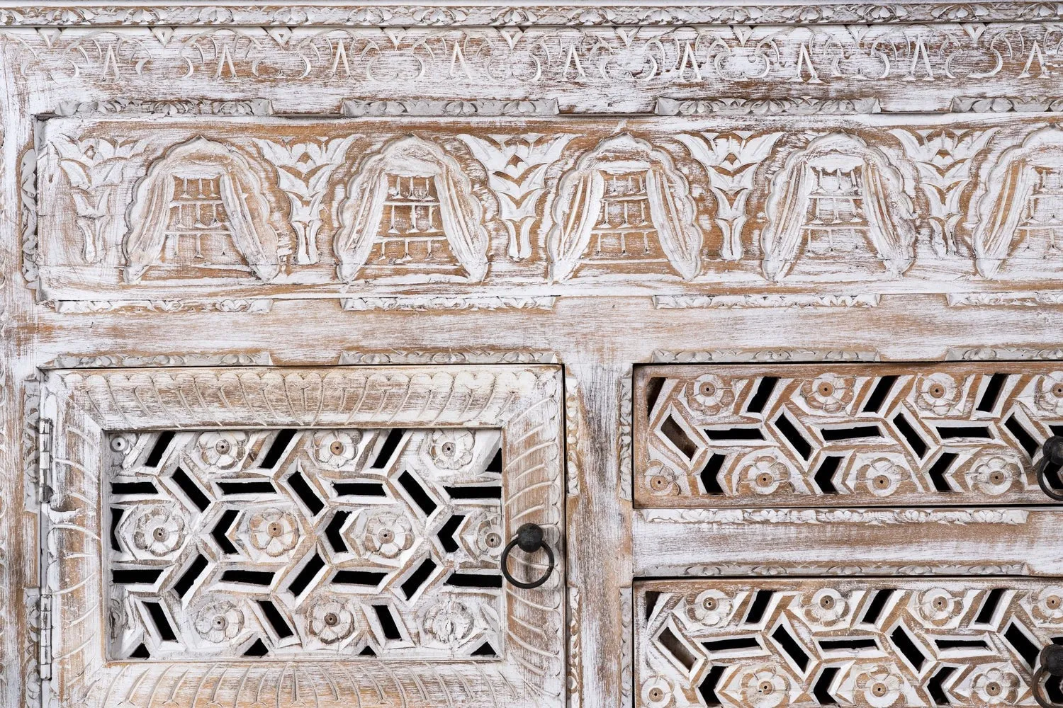 Kalah Hand Carved Solid Wooden Sideboard Buffet 180x100x40cm KLA0157