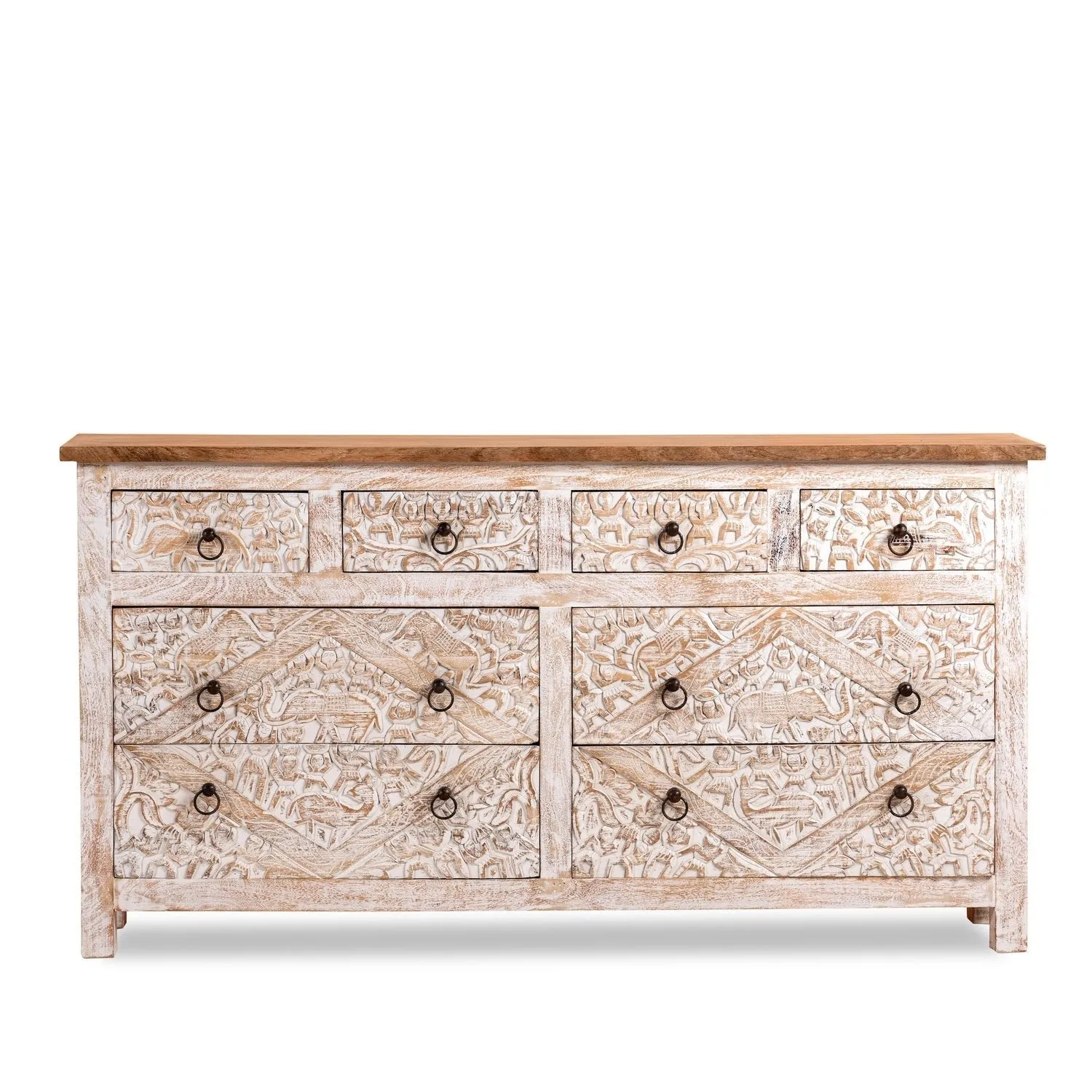Kalah Hand Carved Solid Wooden Sideboard Buffet 80x153x40cm KLA0145