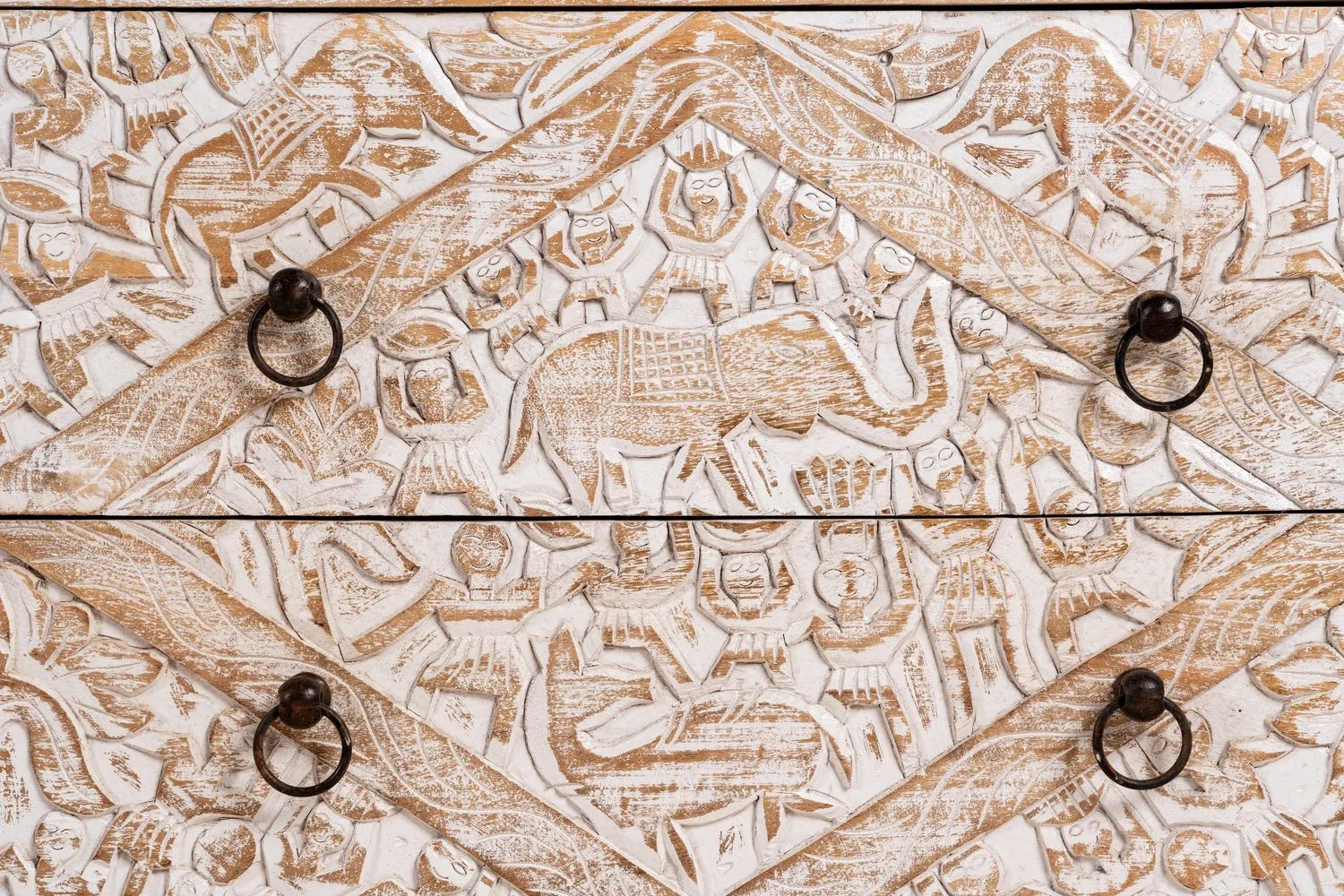 Kalah Hand Carved Solid Wooden Sideboard Buffet 80x153x40cm KLA0145