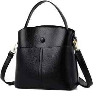 Large Leather Satchel Crossbody Bag for Women - Fashionable Blue Tote Handbag