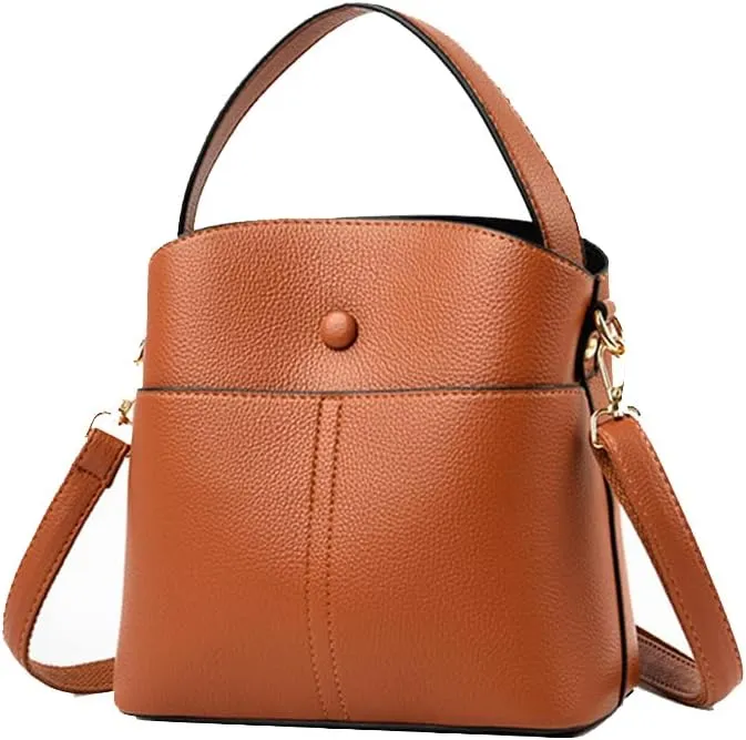 Large Leather Satchel Crossbody Bag for Women - Fashionable Blue Tote Handbag