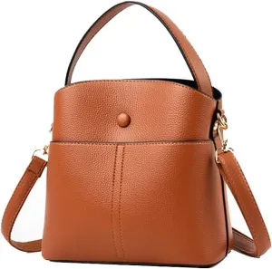Large Leather Satchel Crossbody Bag for Women - Fashionable Blue Tote Handbag