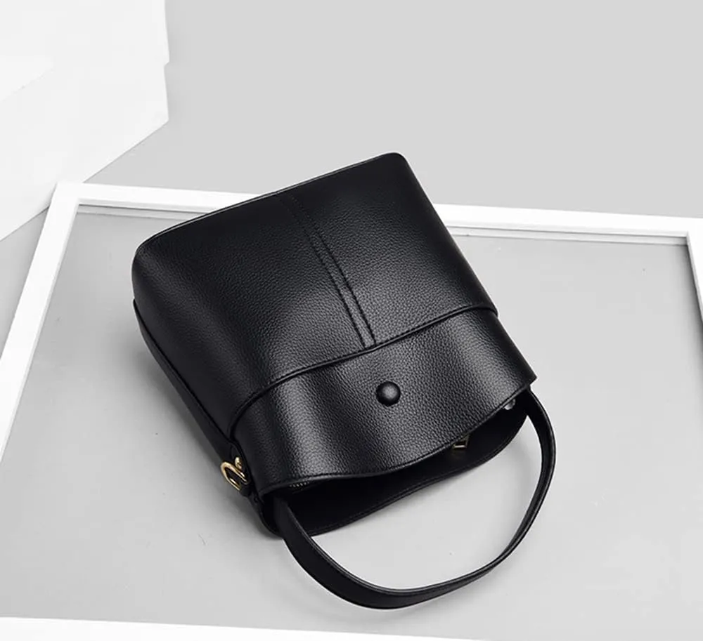 Large Leather Satchel Crossbody Bag for Women - Fashionable Blue Tote Handbag