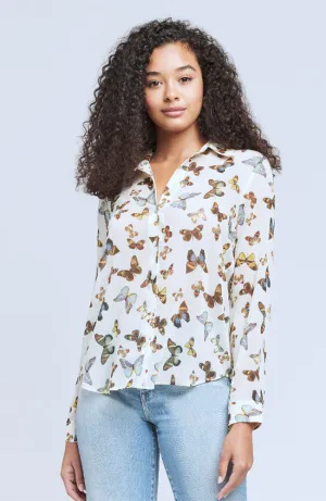 Laurent Blouse in Parchment Flutter