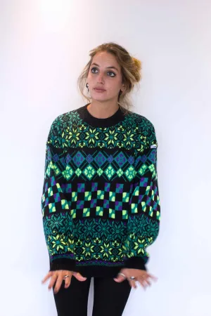 LÖFFLER 90s Neon Pattern Sweater