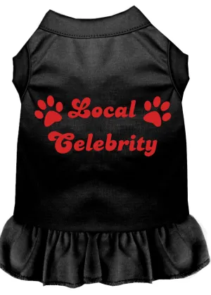 Local Celebrity Screen Print Dress Black Xs