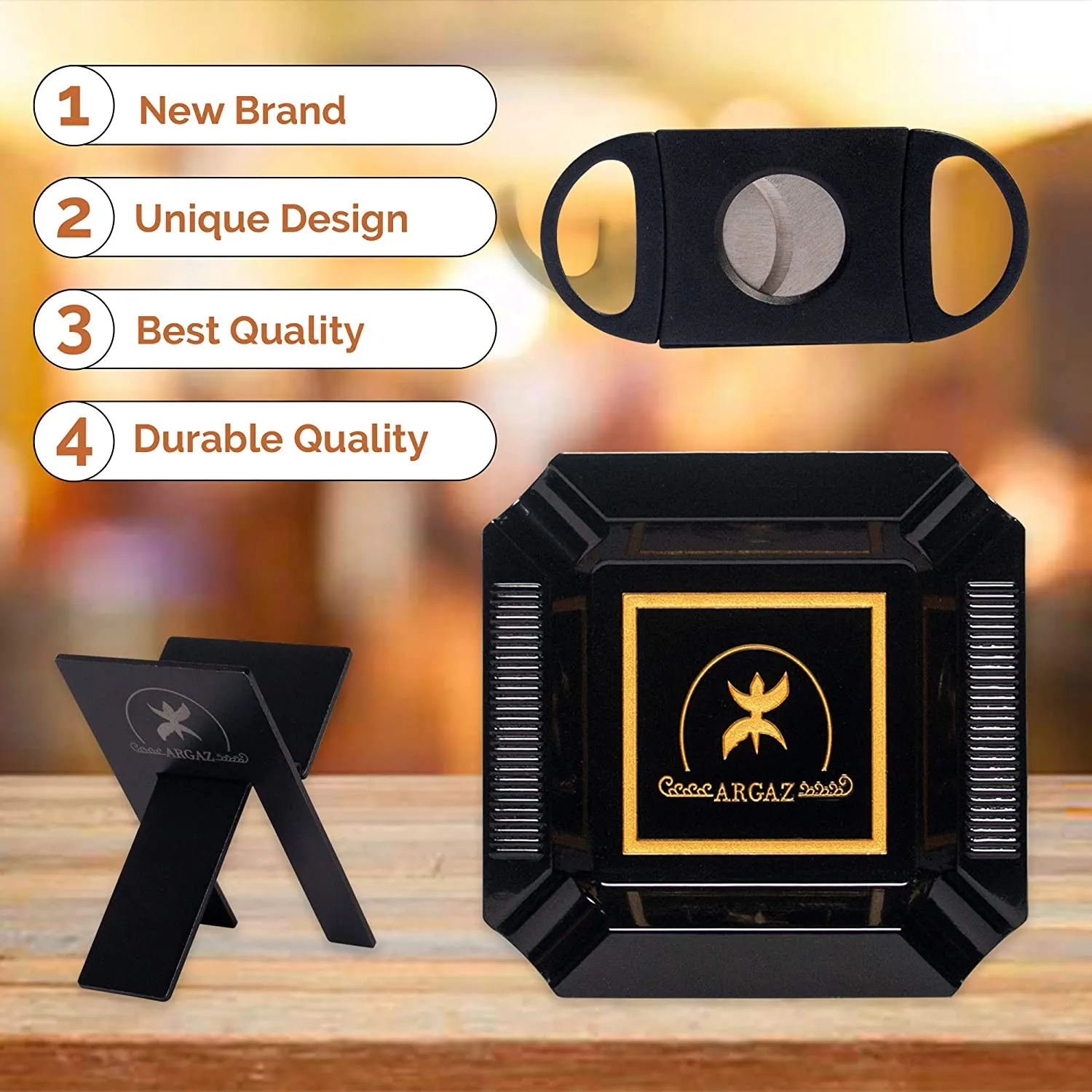 Luxe Cigar/Cigarette Ashtray SET