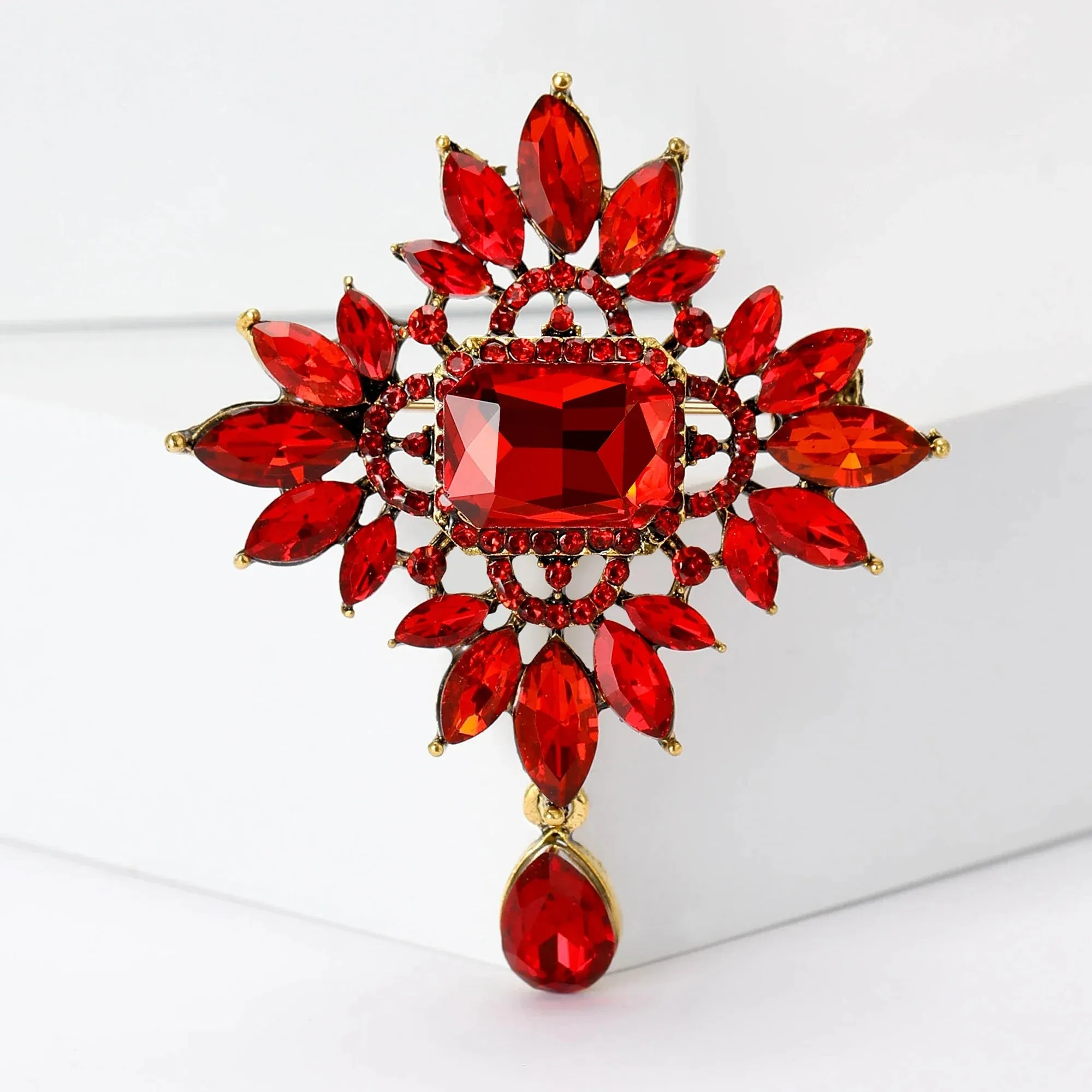 Malina Rhinestone Brooch Pin