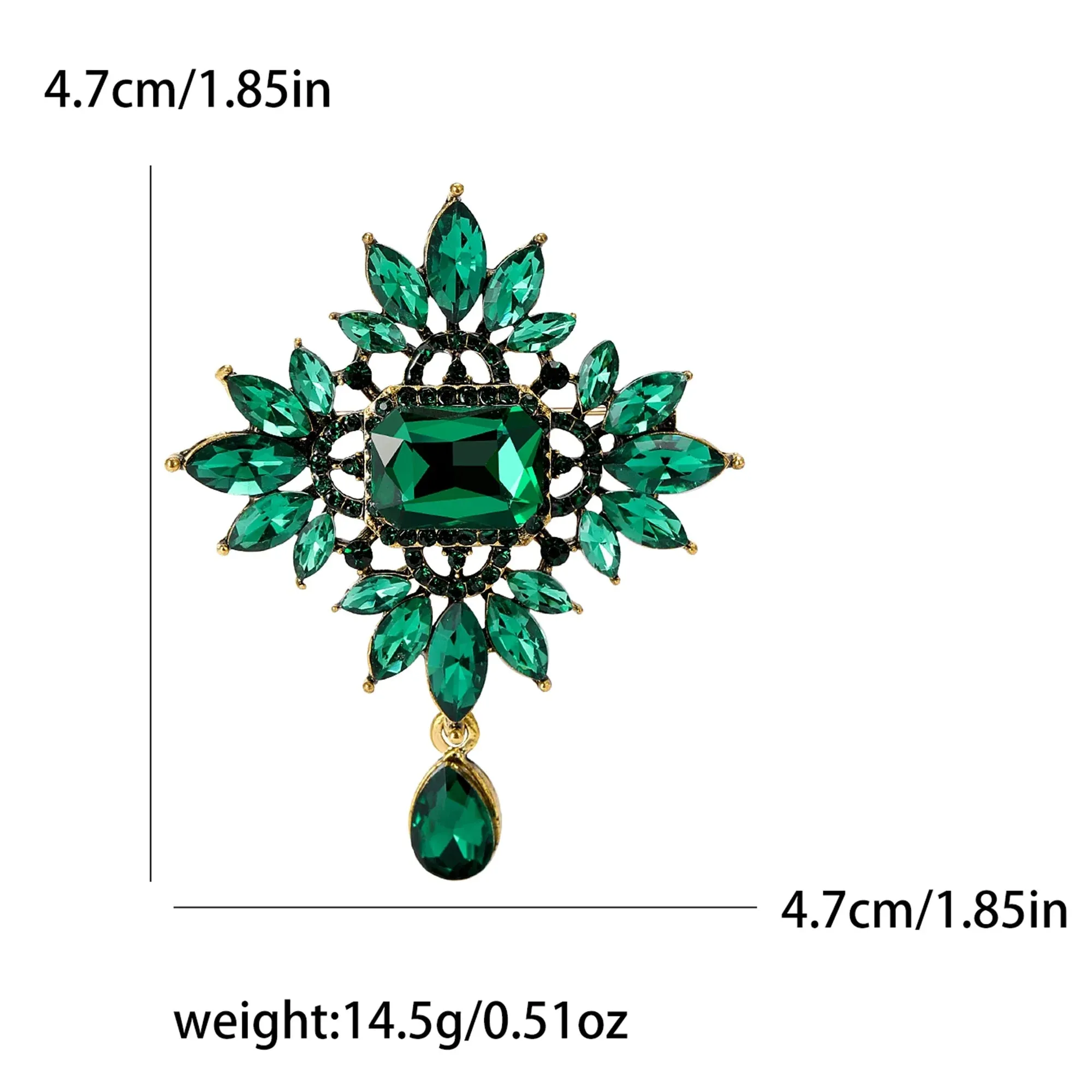 Malina Rhinestone Brooch Pin