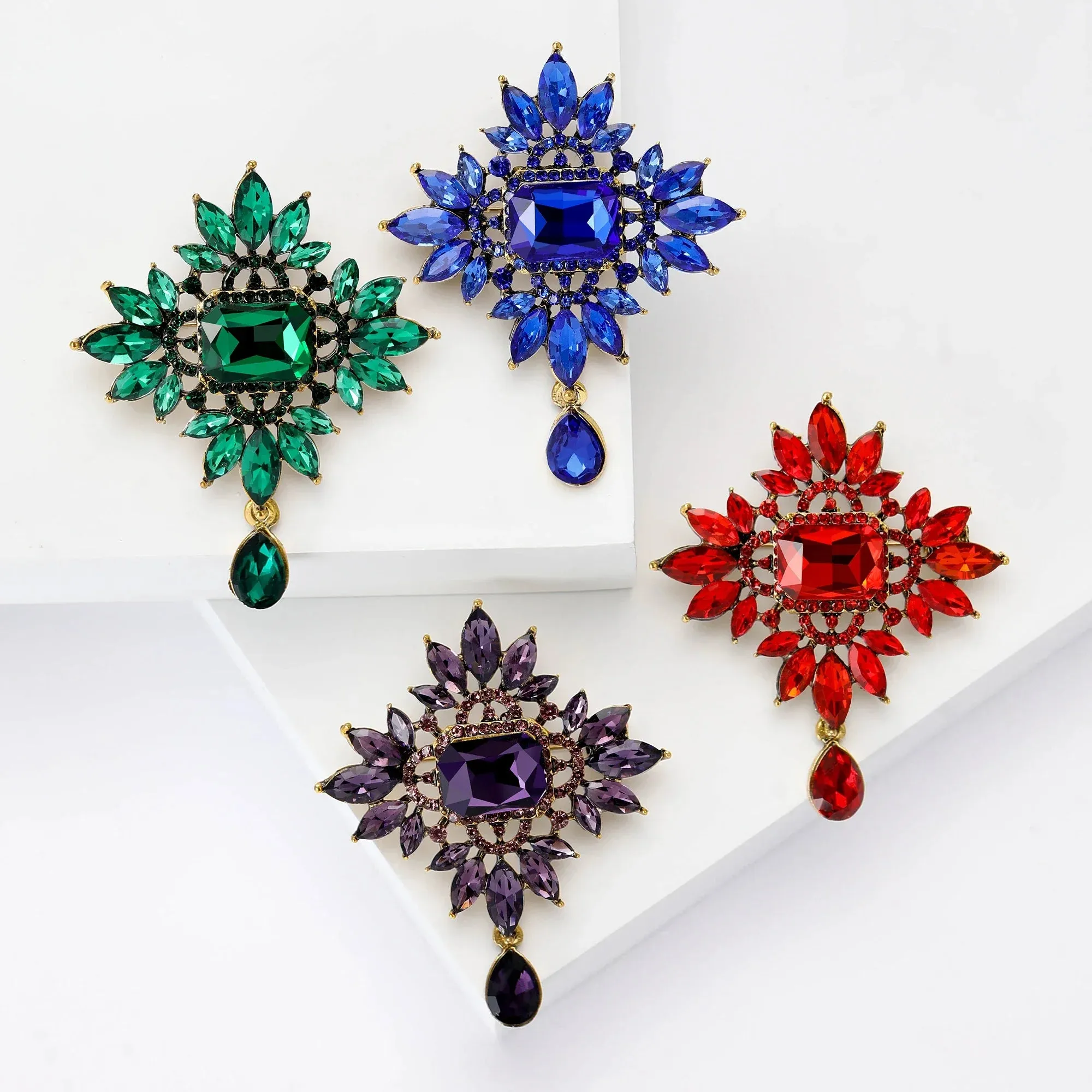 Malina Rhinestone Brooch Pin