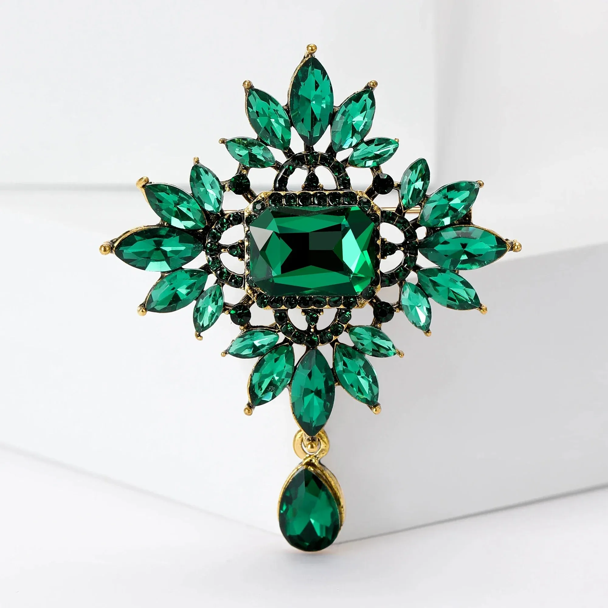 Malina Rhinestone Brooch Pin