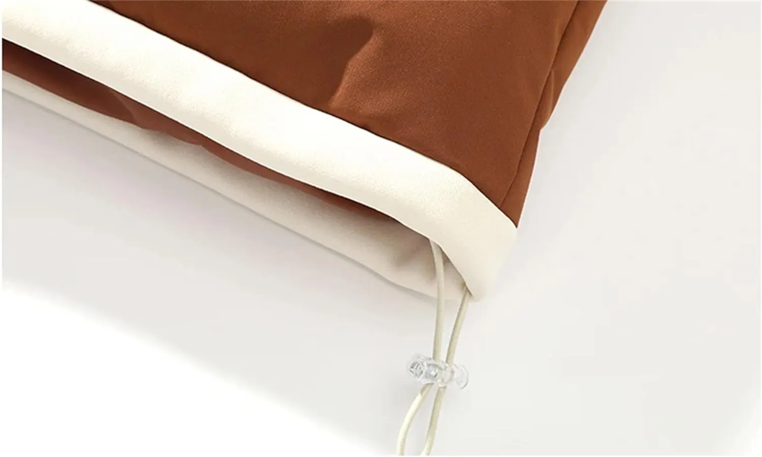Men Fake Two Drawstring Hooded Cotton-Padded Vintage Thickened Long Sleeve Parka Coat