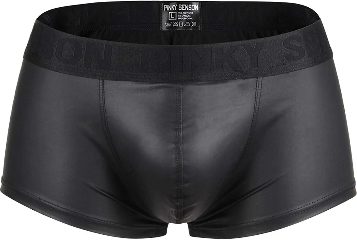 Men's Leather Underwear Big Bag Men's Shorts Sexy Creative Flat Angle Trunks Fashionable Boxers Briefs