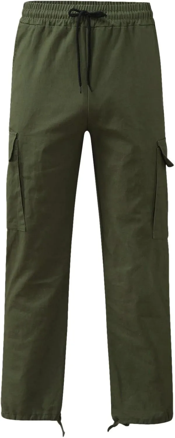 Mens Tactical Pants Cargo Sweatpants Heavyweight Baggy Pants with Pockets Joggers Pant Athletic Trousers