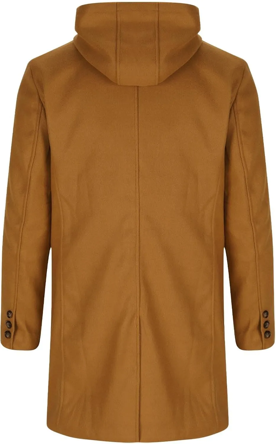 Men's Trench Coat Warm Notched Lapel Overcoat Elegant Single Breasted Peacoat Elegant Long Jacket Overcoat